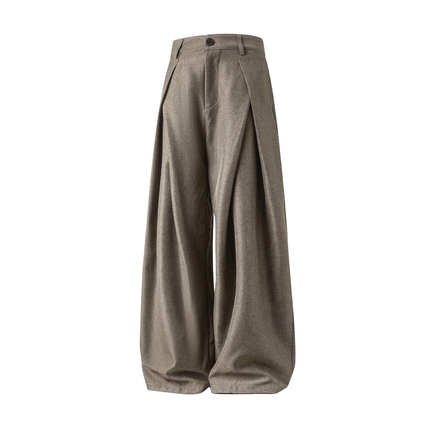 Cross Pleated Design Draping Casual Suit Pants