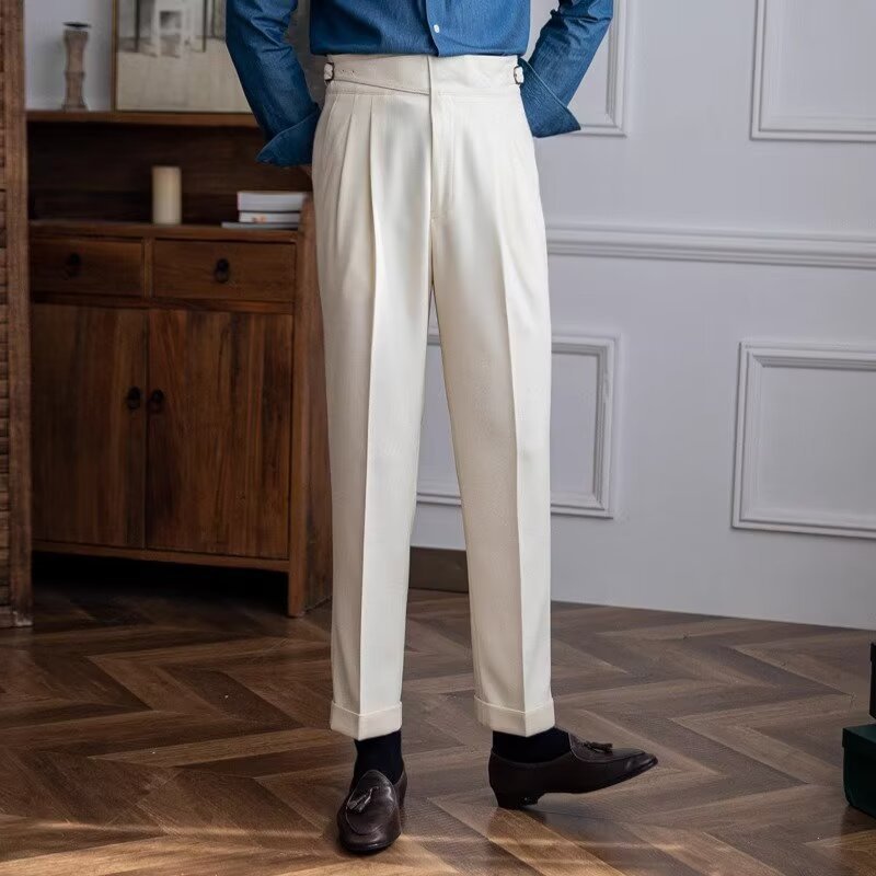 Straight Drooping Casual Pants British Style Formal Trousers
