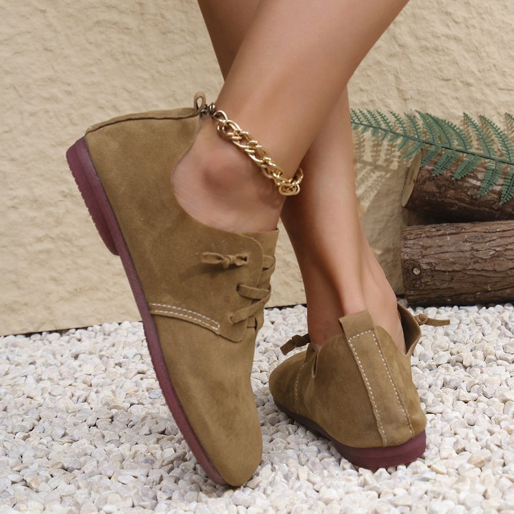 New Retro Boken Flannel Casual Pumps Women