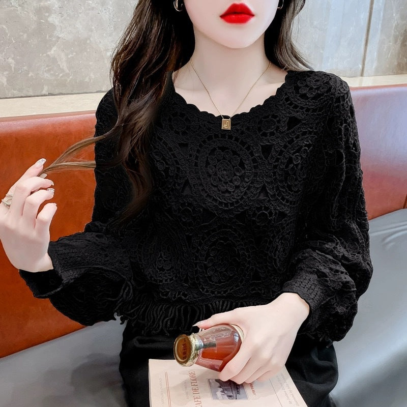 Short Pullover Sweater Blouse Women's Casual Coat