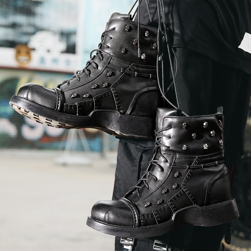 British Personalized Punk Martin Boots Men