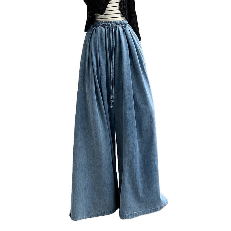Wide Leg Slimming Mop Pants Women's Simple