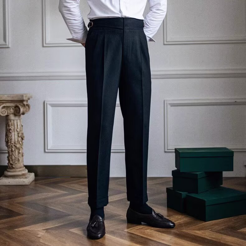 Straight Drooping Casual Pants British Style Formal Trousers