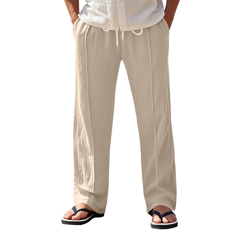 Tether Wide Leg Straight Men's Casual Pants