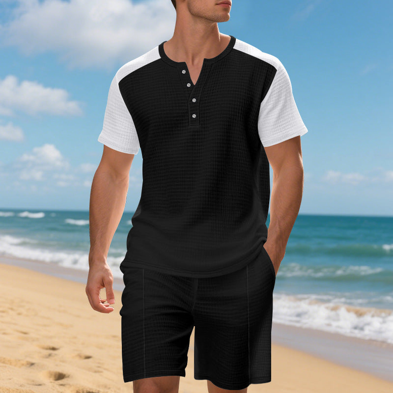 Plus Size American Short Sleeve Suit