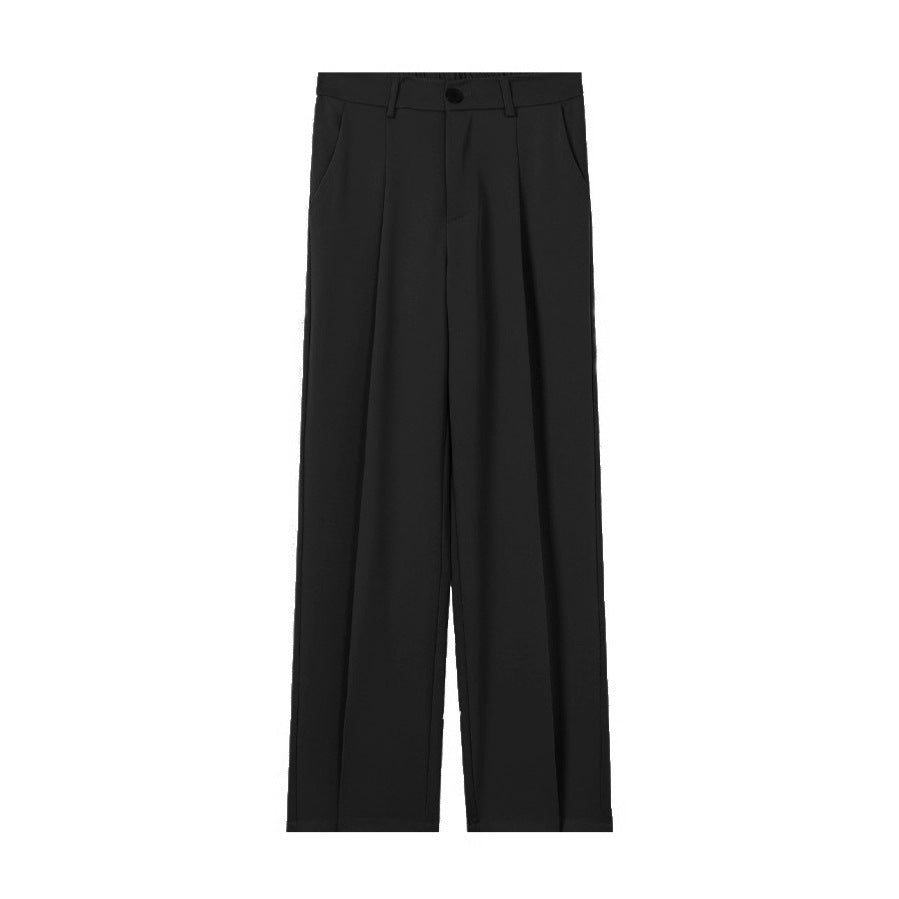 Autumn Trendy Korean Style Drooping Straight Suit Pants Men