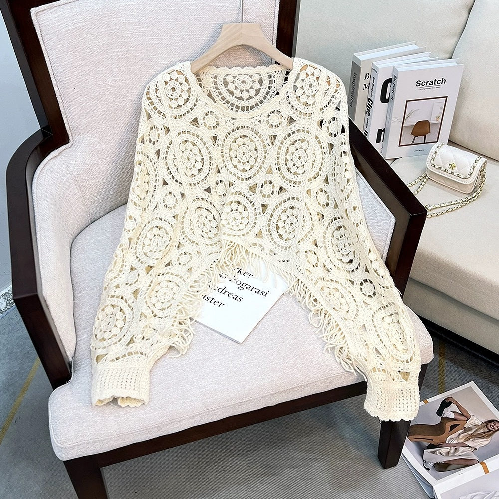 Short Pullover Sweater Blouse Women's Casual Coat