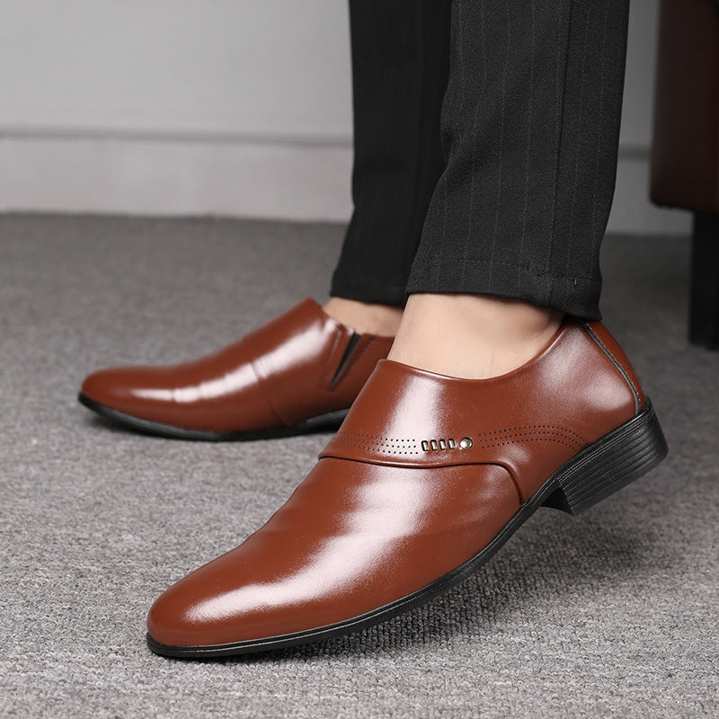 Casual Pointed Toe Leather Shoes Men