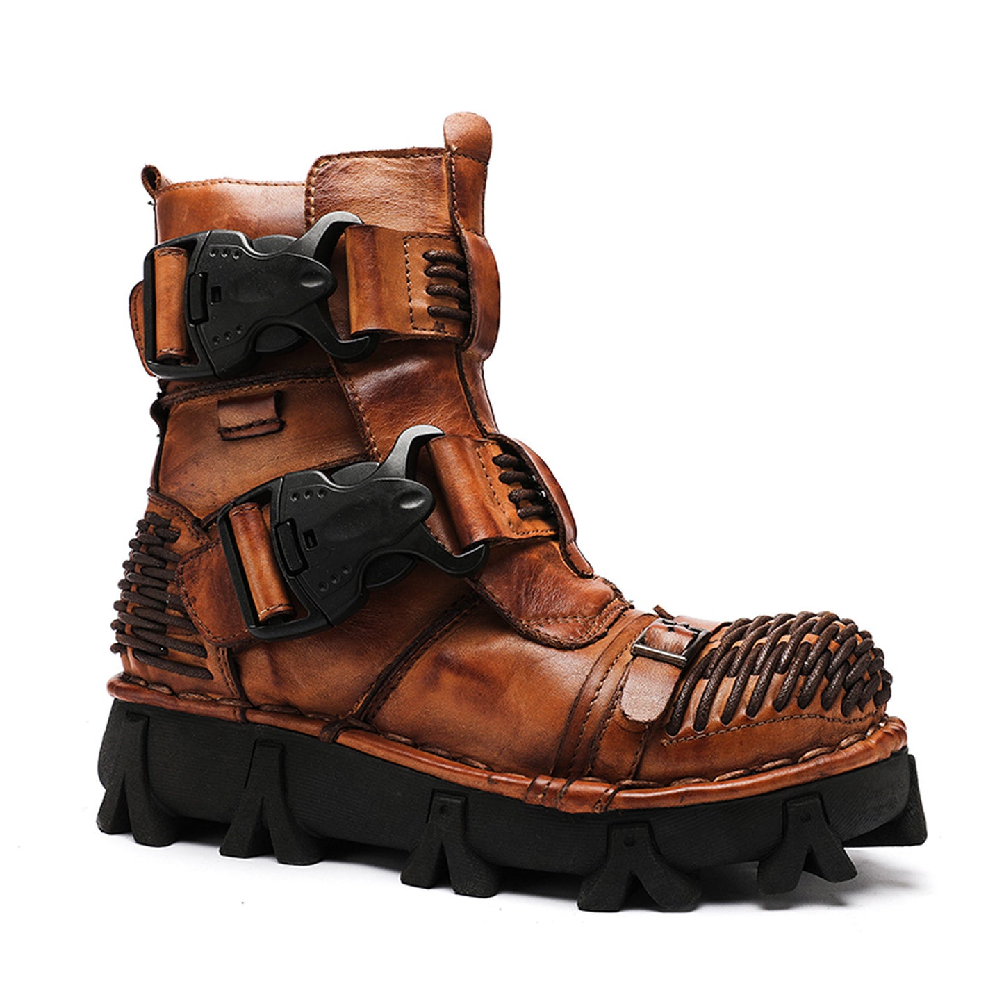 Cowhide Motorcycle Shoes Workwear Men's Boots