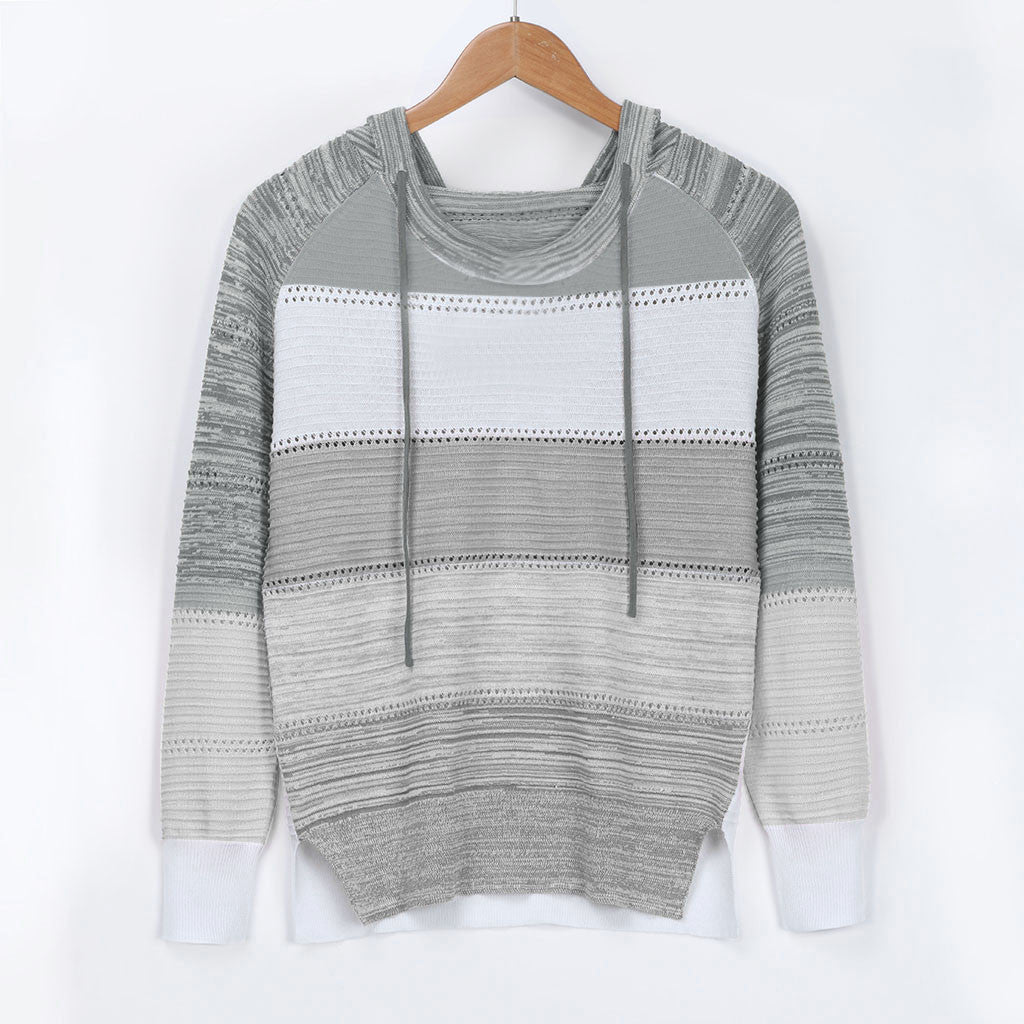 Autumn And Winter Round Neck Long Sleeve Pullover Multicolor Sweater