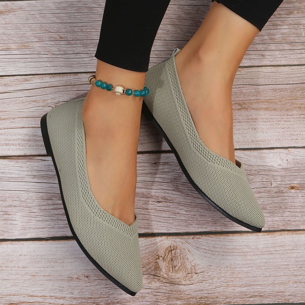 Oversized Shoes Female Pointed Flyknit