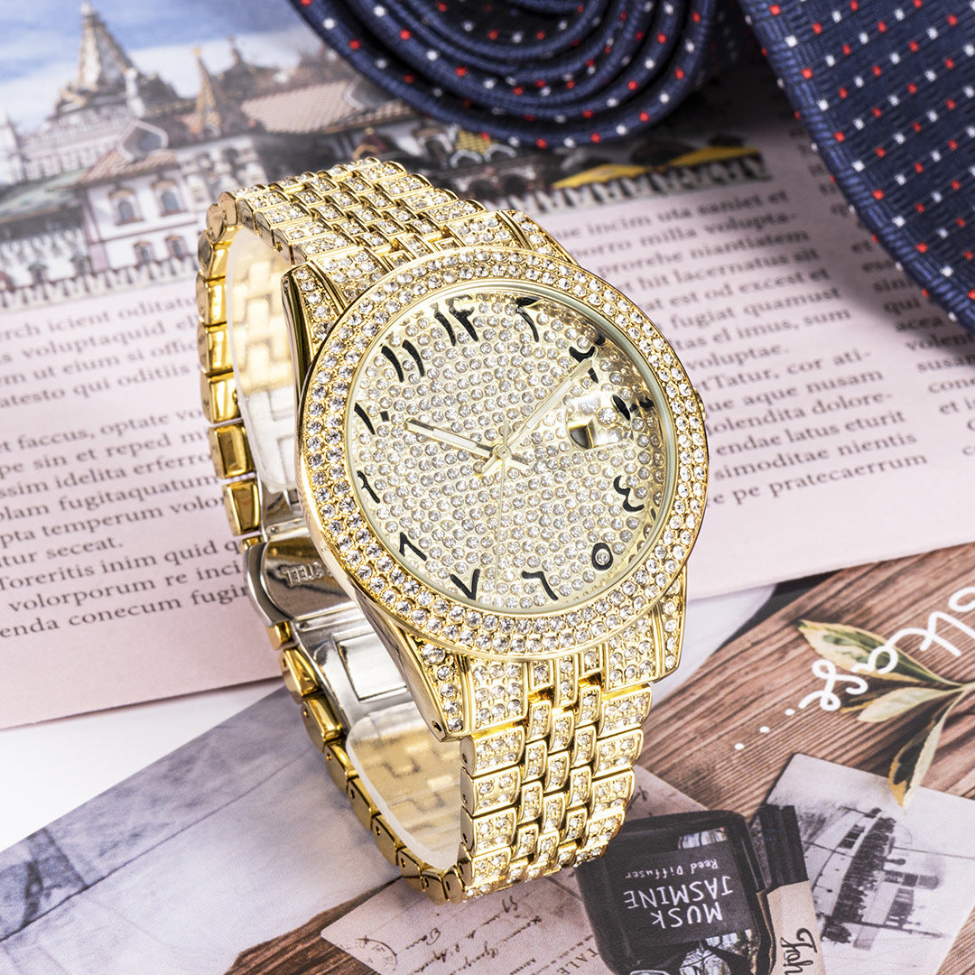 Original Full Diamond Arabic Full Sky Star Quartz Watch
