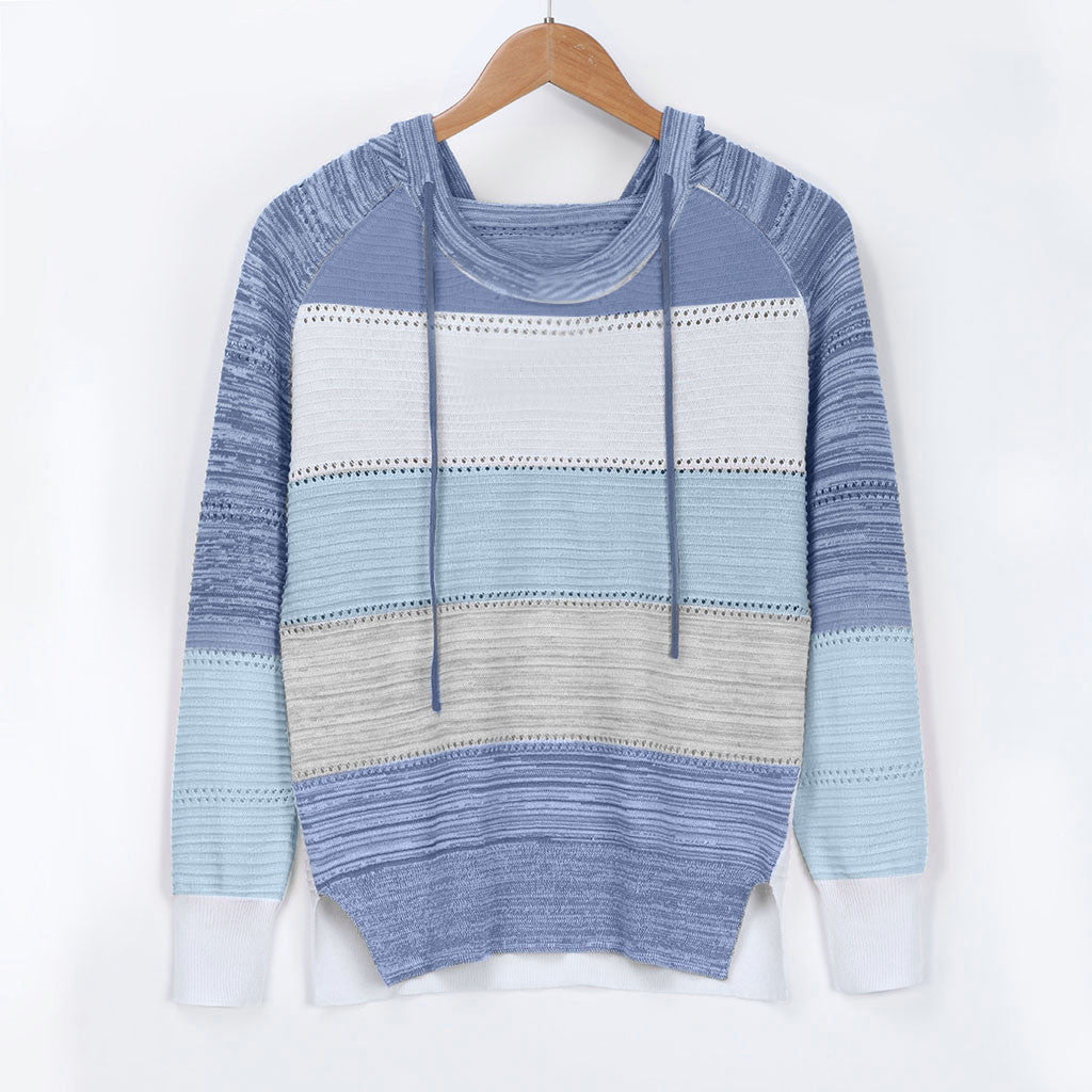 Autumn And Winter Round Neck Long Sleeve Pullover Multicolor Sweater