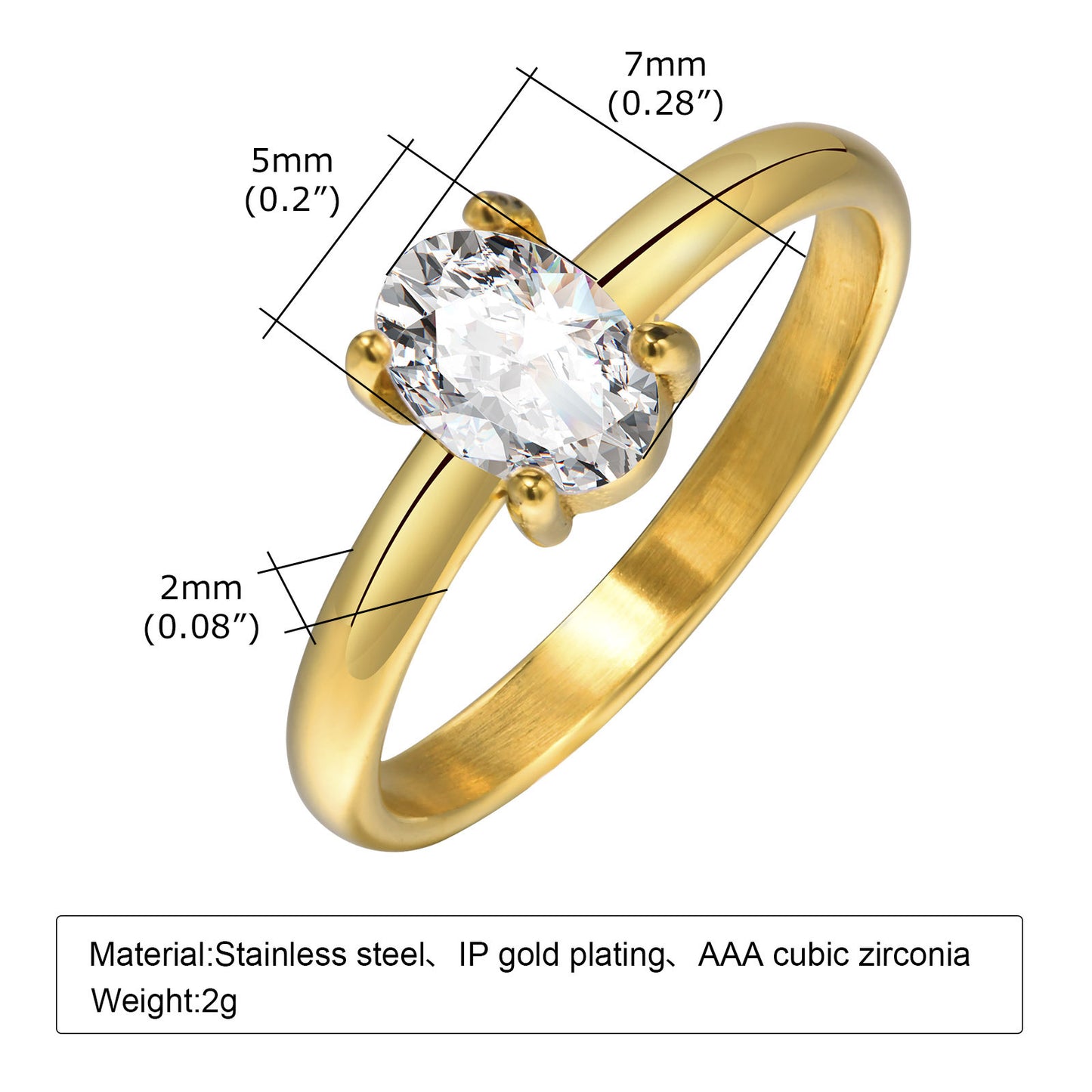 Women's Special-interest Stainless Steel Open Ring