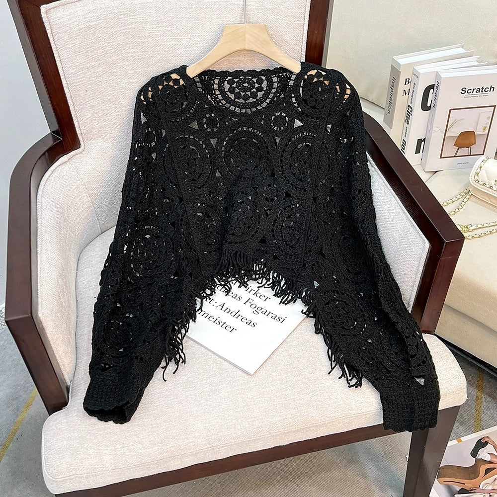 Short Pullover Sweater Blouse Women's Casual Coat