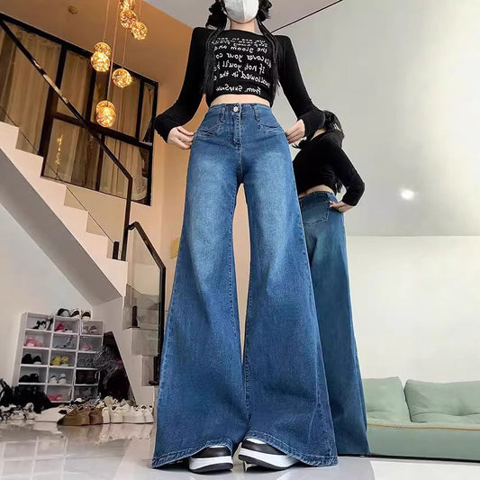 Casual Loose Flared Draping Mopping Pants