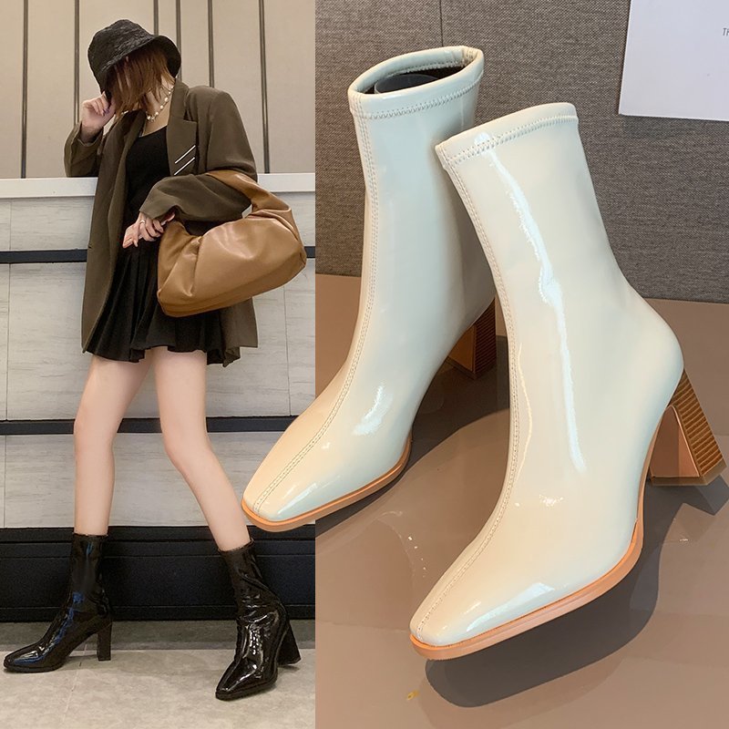 White French Style Autumn And Winter Mid-calf Fashion Snow Boots