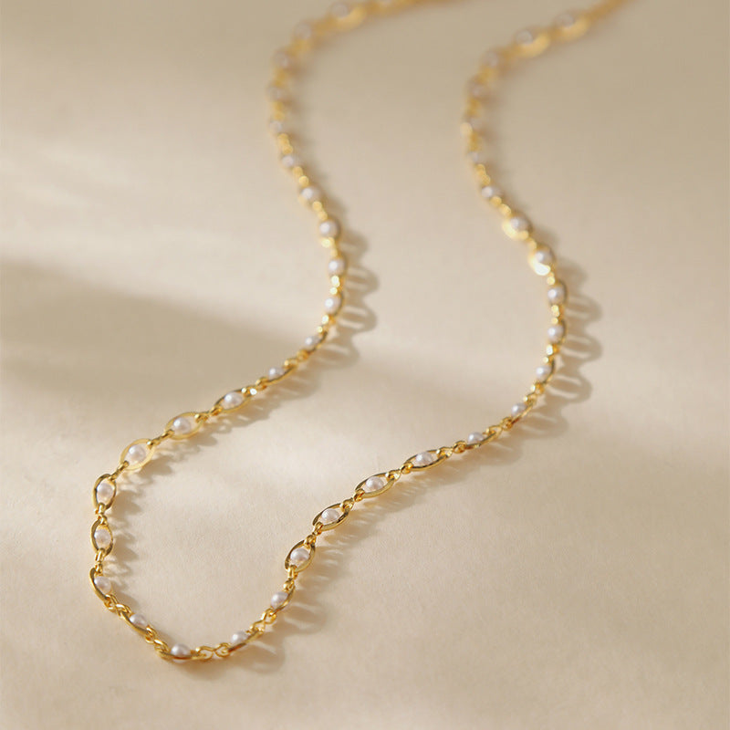 Color-preserving Retro High-grade Elegant Graceful French Necklace