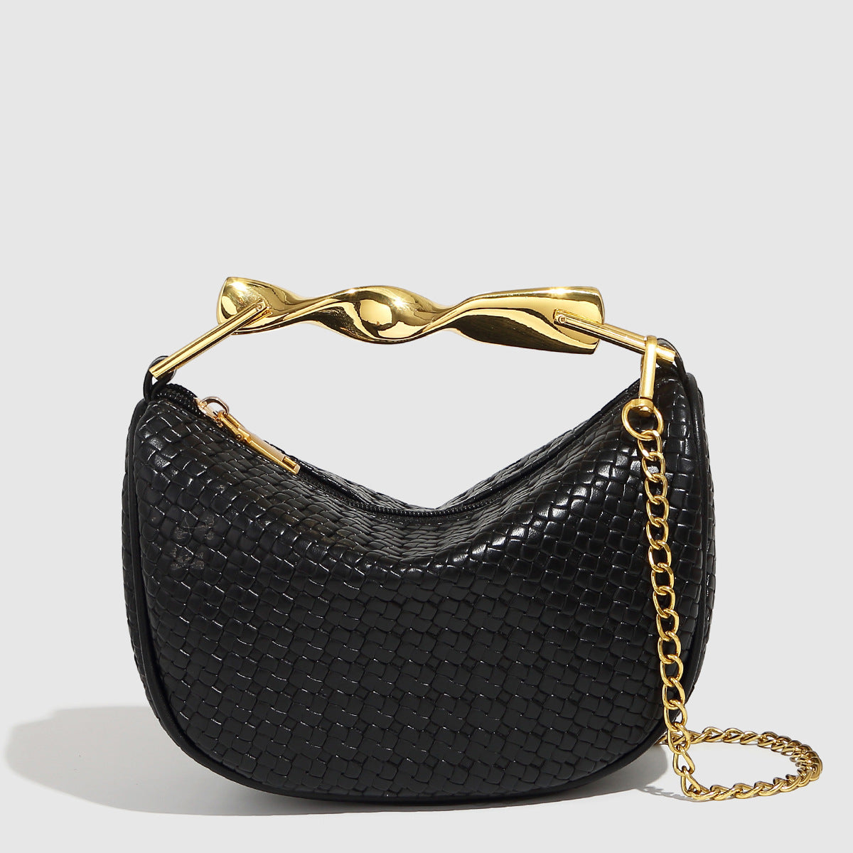 Straw Woven Dumpling Chain Shoulder Crossbody Bag Woven