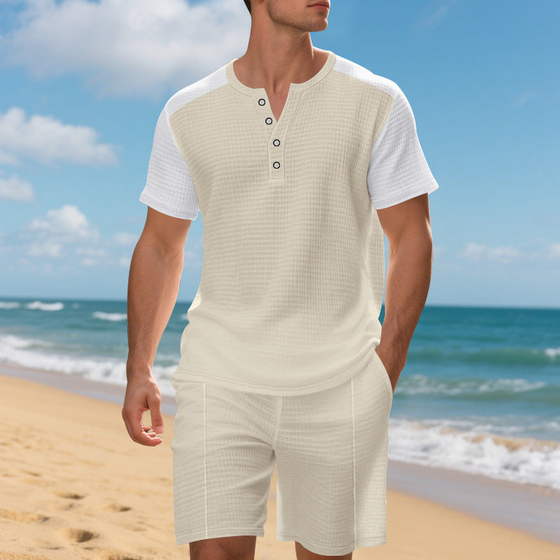 Plus Size American Short Sleeve Suit