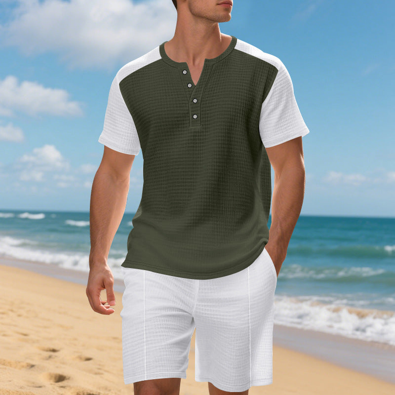 Plus Size American Short Sleeve Suit