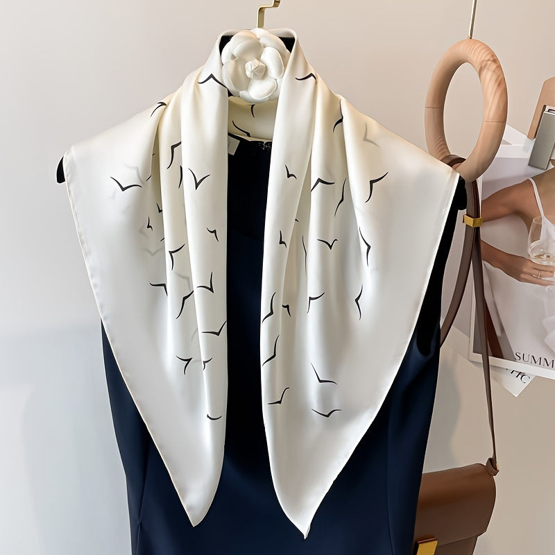 Crafted From Imitation Silk Fabric, This Soft Shawl Is The Perfect Lightweight Accessory For Spring And Autumn. It Is Ideal For Women's Sun Protection And Is Ideal For Outdoor Activities