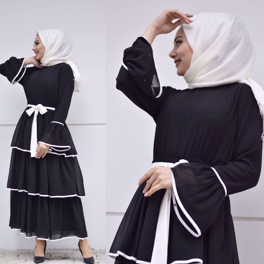 Arab fashion cake black and white with dress