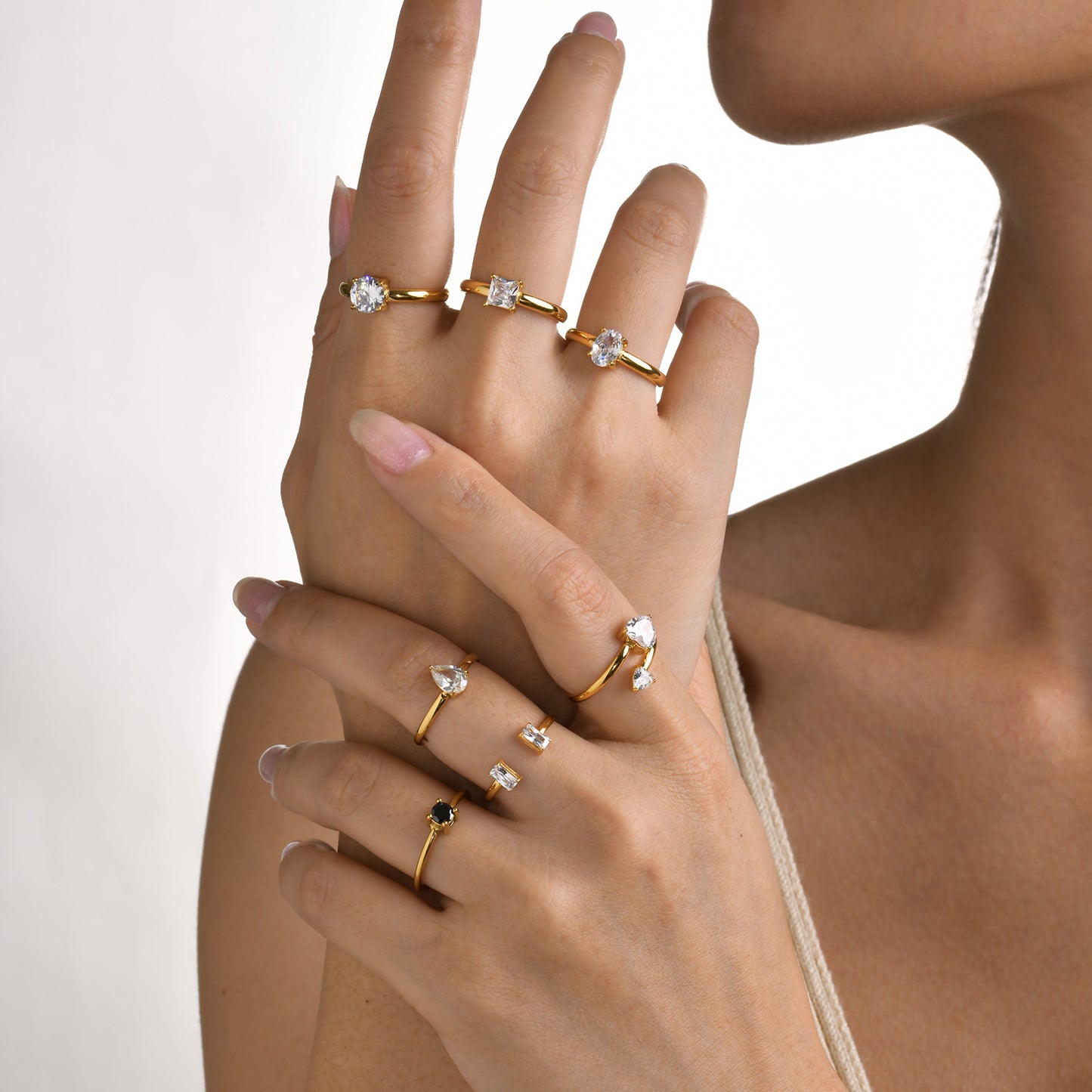 Women's Special-interest Stainless Steel Open Ring