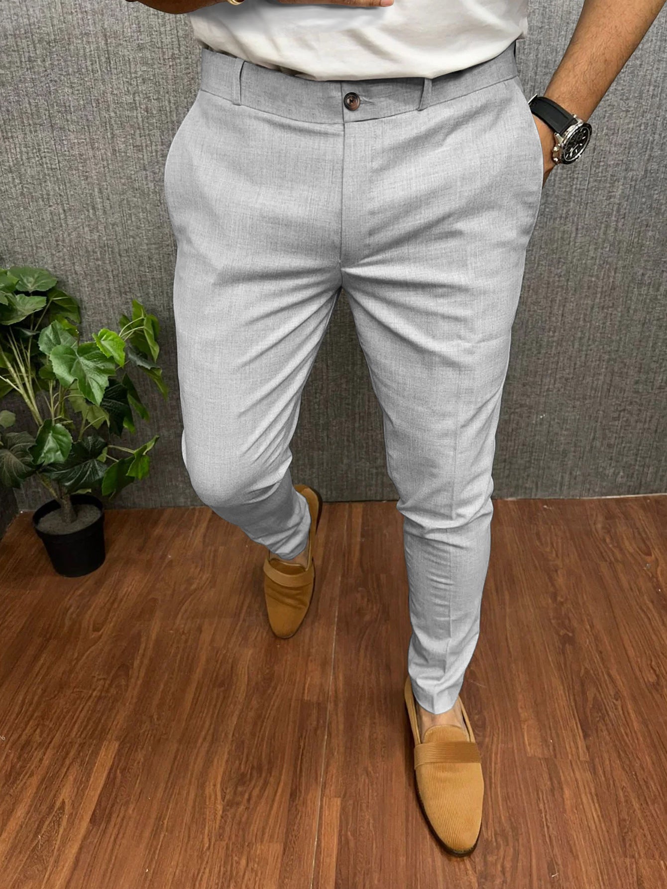 Skinny Formal Wear Slim-fit Foreign Trade Four Seasons Casual Pants