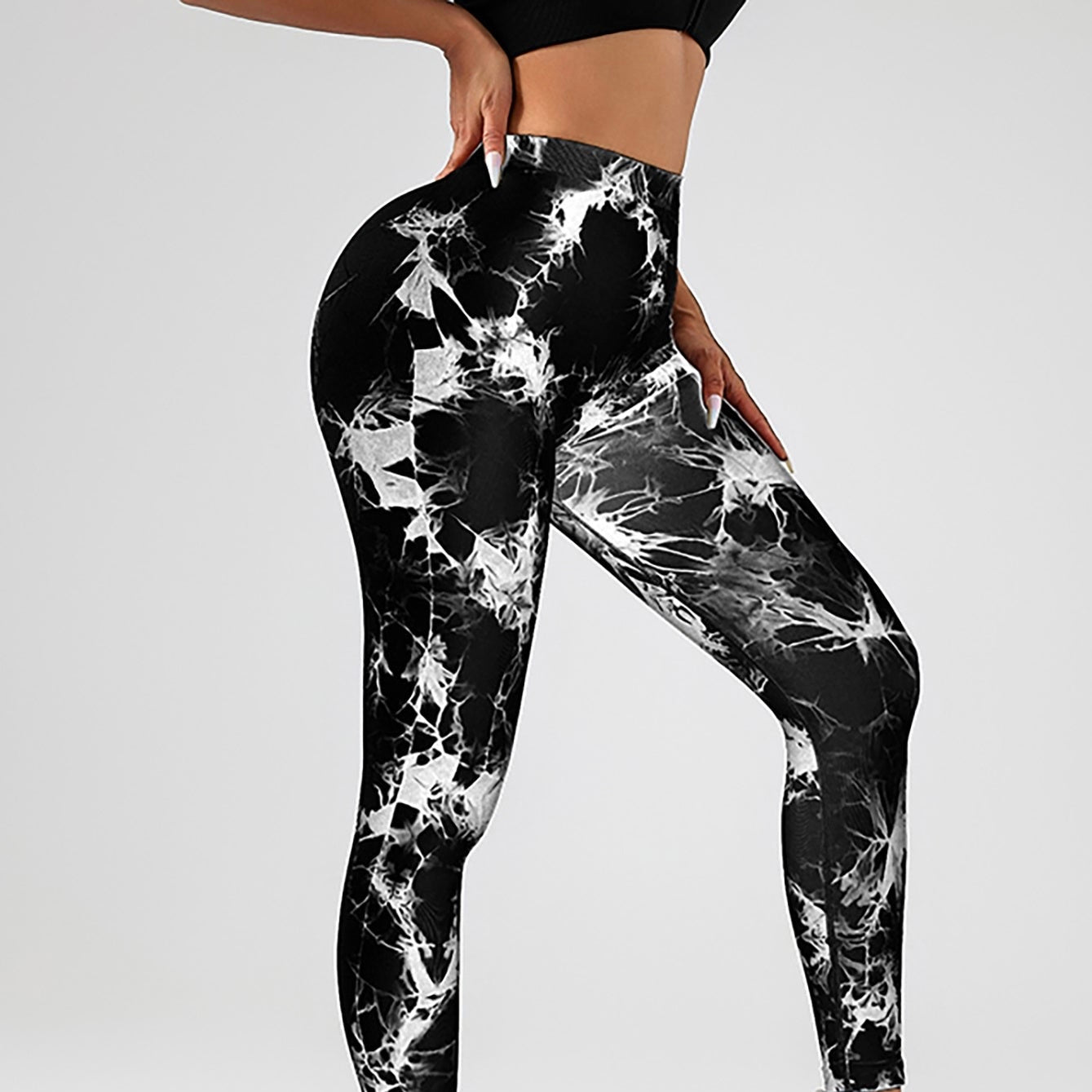 4 Pack Women's Scrunch Workout Leggings, High Waisted Butt Lifting Tie-dye V Back Waist Seamless Gym Yoga Leggings, Workout Leggings For Women Jada Leggings