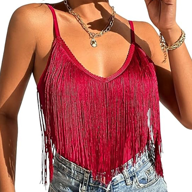 Women's Fashion Personalized Camisole Tassel Vest