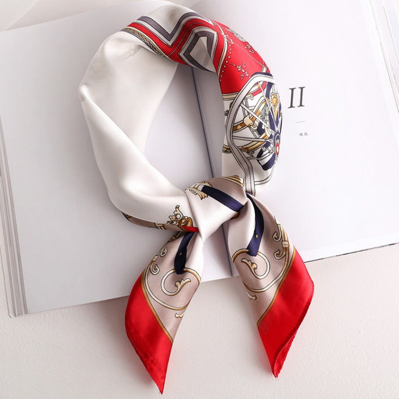 Female Hood Fashionable Silky Satin Wrapped Breathable