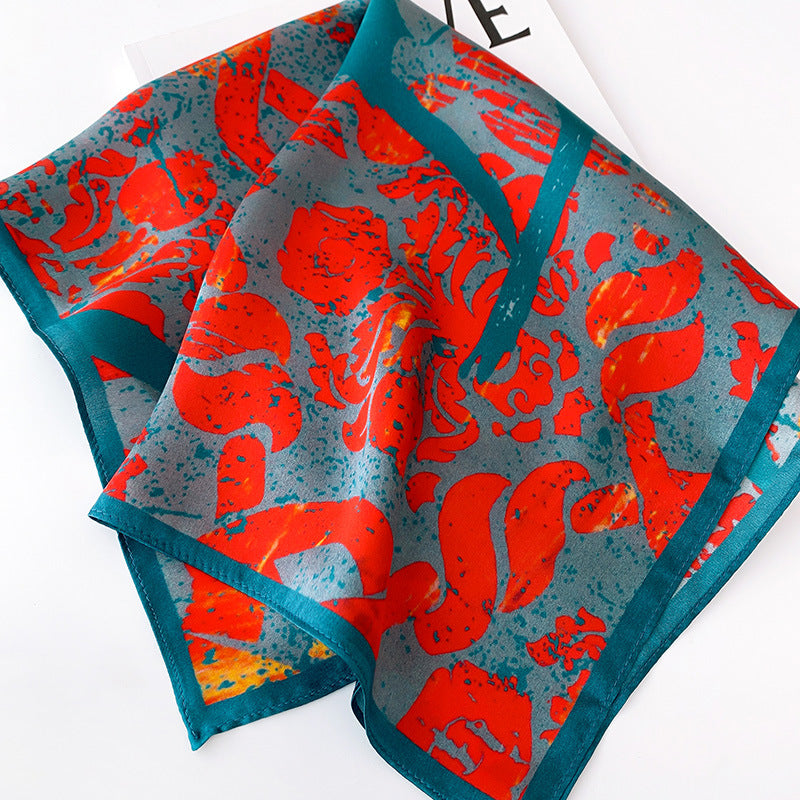 Spring And Autumn Silk Kerchief Women's Small Scarf