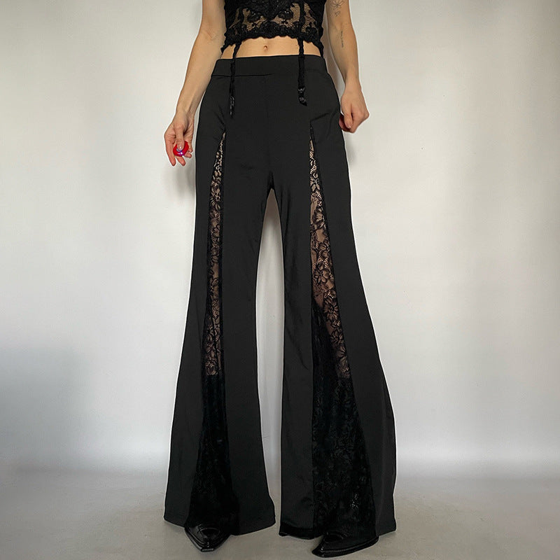 Lace Personality Loose Sexy Low Waist Trousers