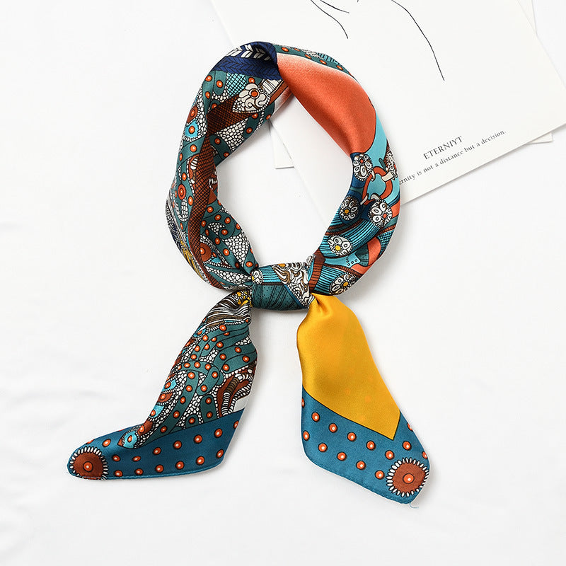 Female Hood Fashionable Silky Satin Wrapped Breathable