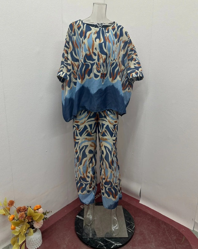 Women's Fashion Loose Wide-leg Pants Casual Suit