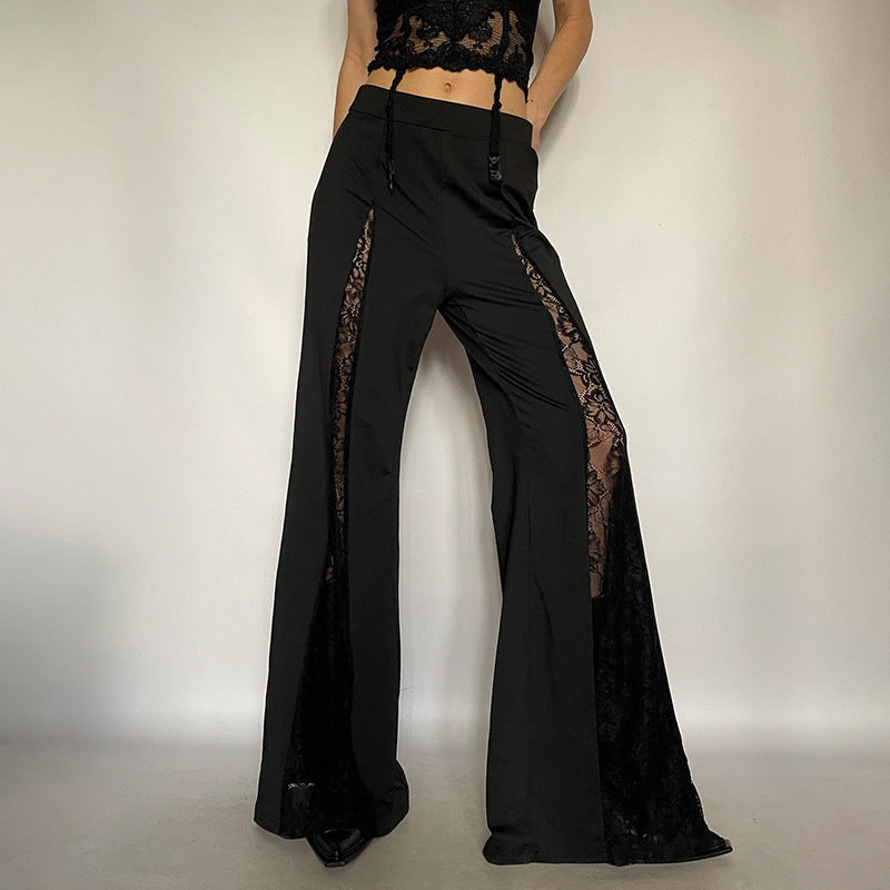 Lace Personality Loose Sexy Low Waist Trousers