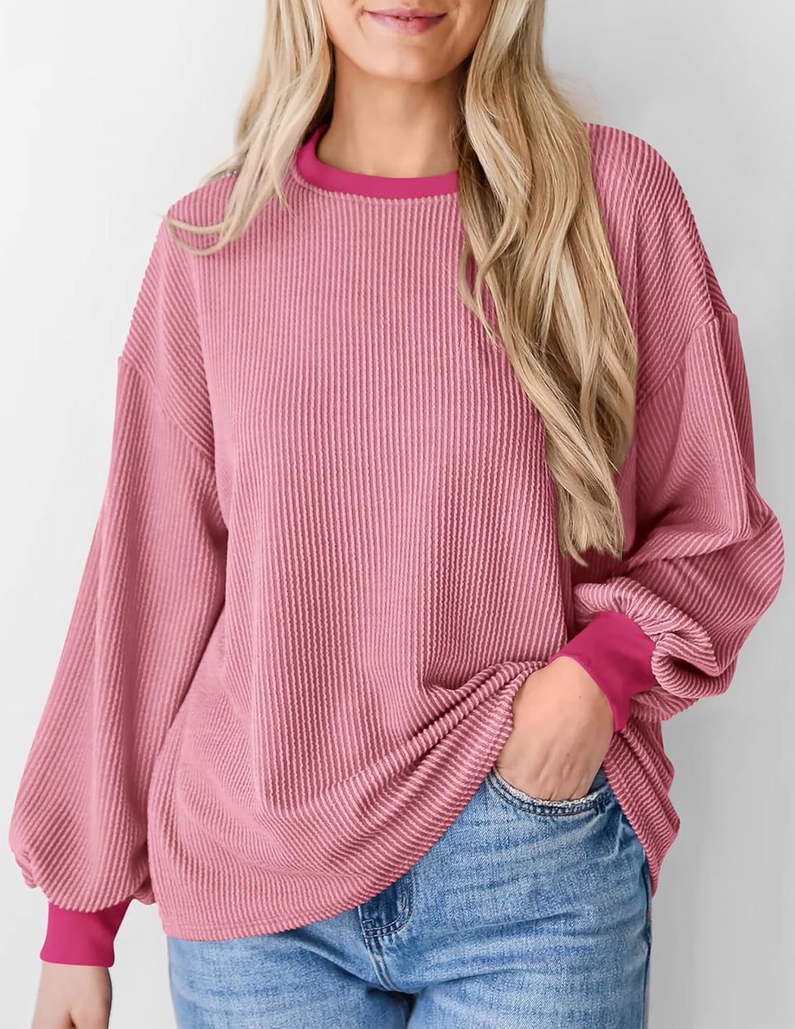 Women's Texture Loose Fashion Casual Sweater