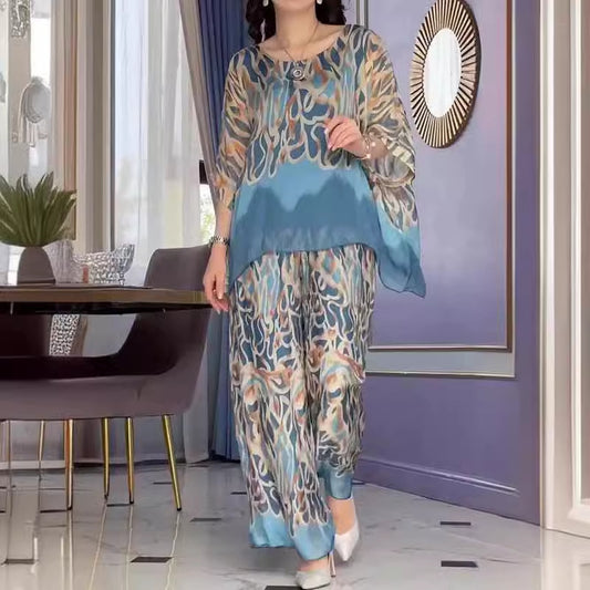 Women's Fashion Loose Wide-leg Pants Casual Suit