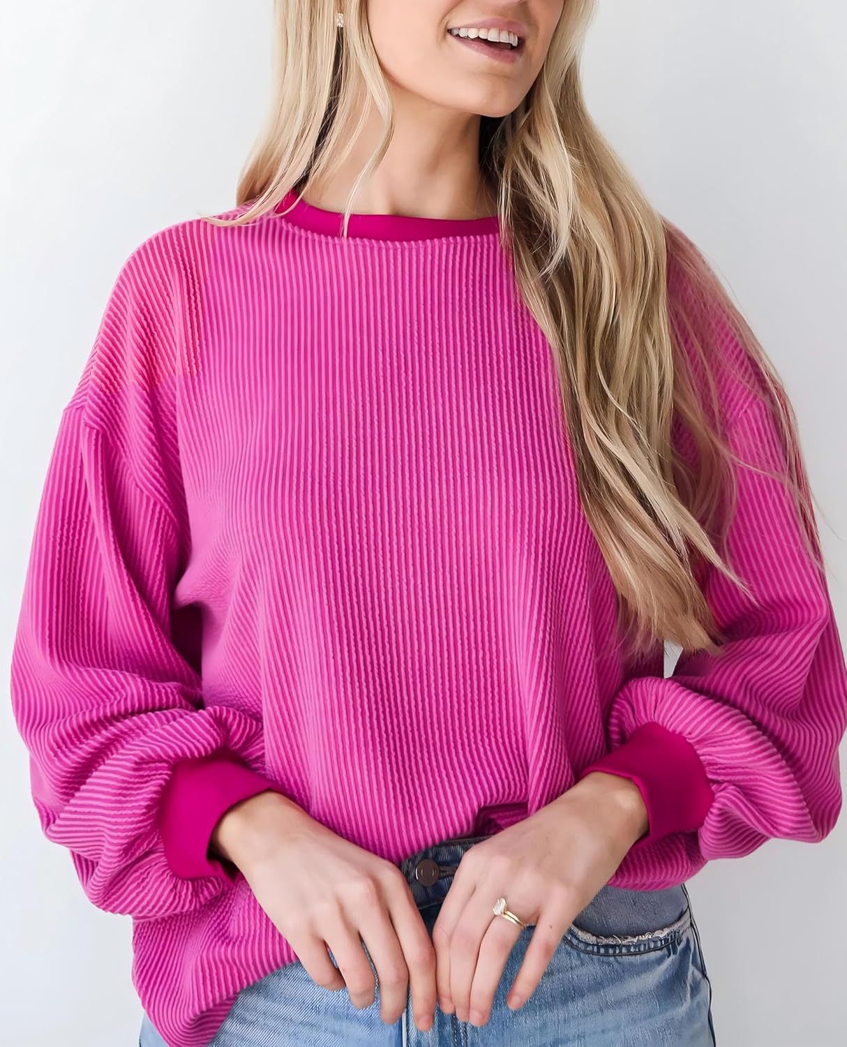 Women's Texture Loose Fashion Casual Sweater