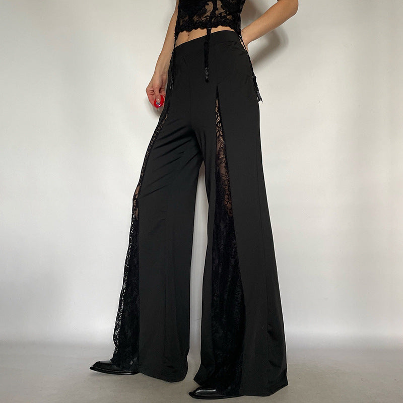 Lace Personality Loose Sexy Low Waist Trousers