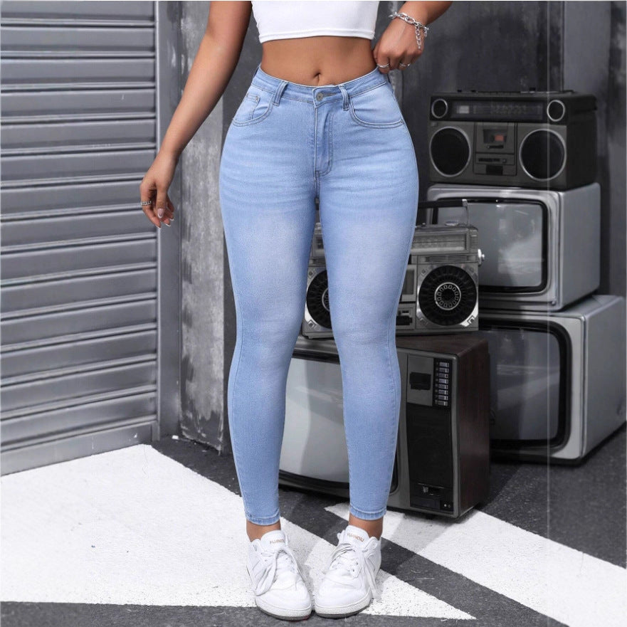 Women's European And American Women's Clothing Tight Denim Skinny Pants