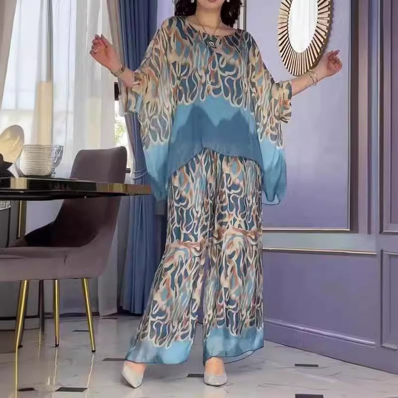 Women's Fashion Loose Wide-leg Pants Casual Suit