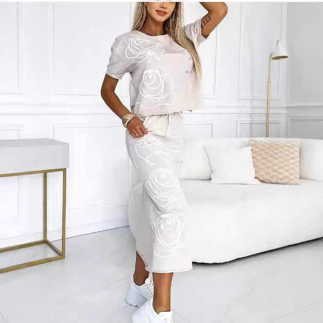 Autumn Fashion Women's Wear New Printed Two-piece Suit