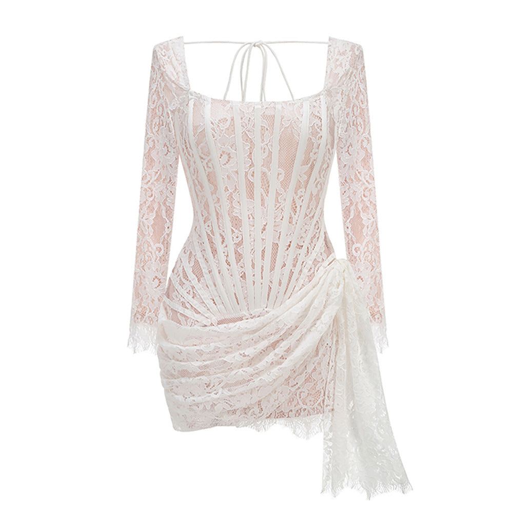 Exquisite High-end European And American Style Lace Dress