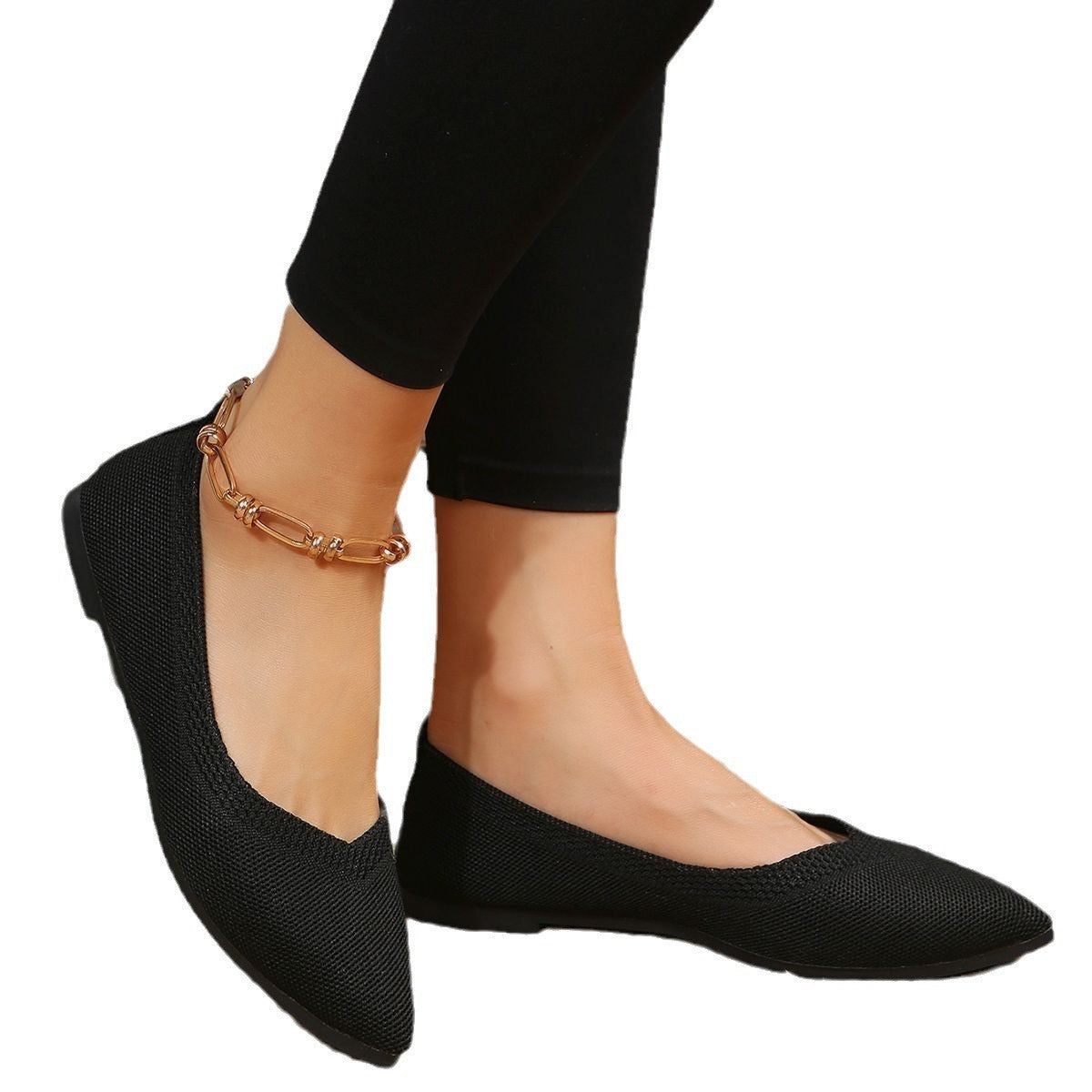 Oversized Shoes Female Pointed Flyknit