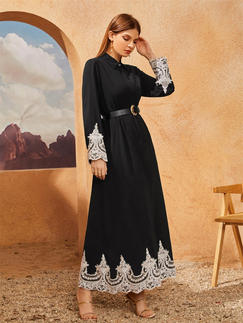 Middle East Arab Blouse Lace Cardigan Lace Dress