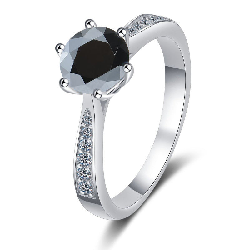 Moissanite Ring Classic Six-claw Crown S925 Sterling Silver