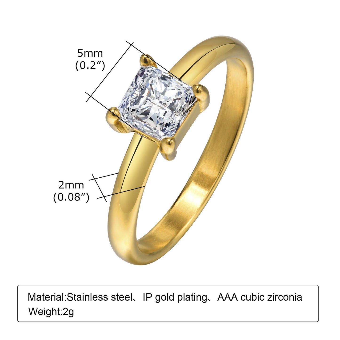Women's Special-interest Stainless Steel Open Ring