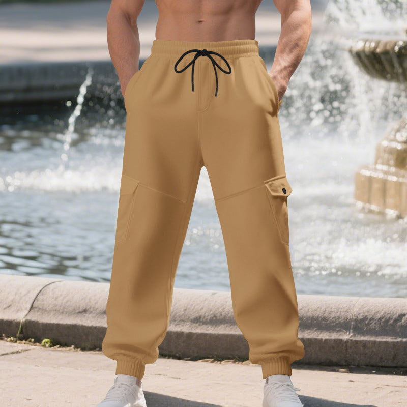 Loose Multi-pocket Ankle Banded Working Pants Men